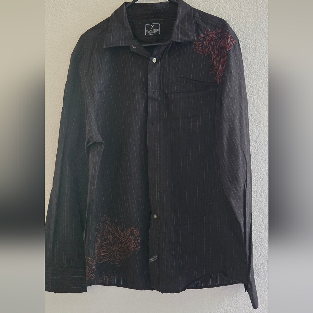 Mark Echo Embroidered Button-Up Shirt